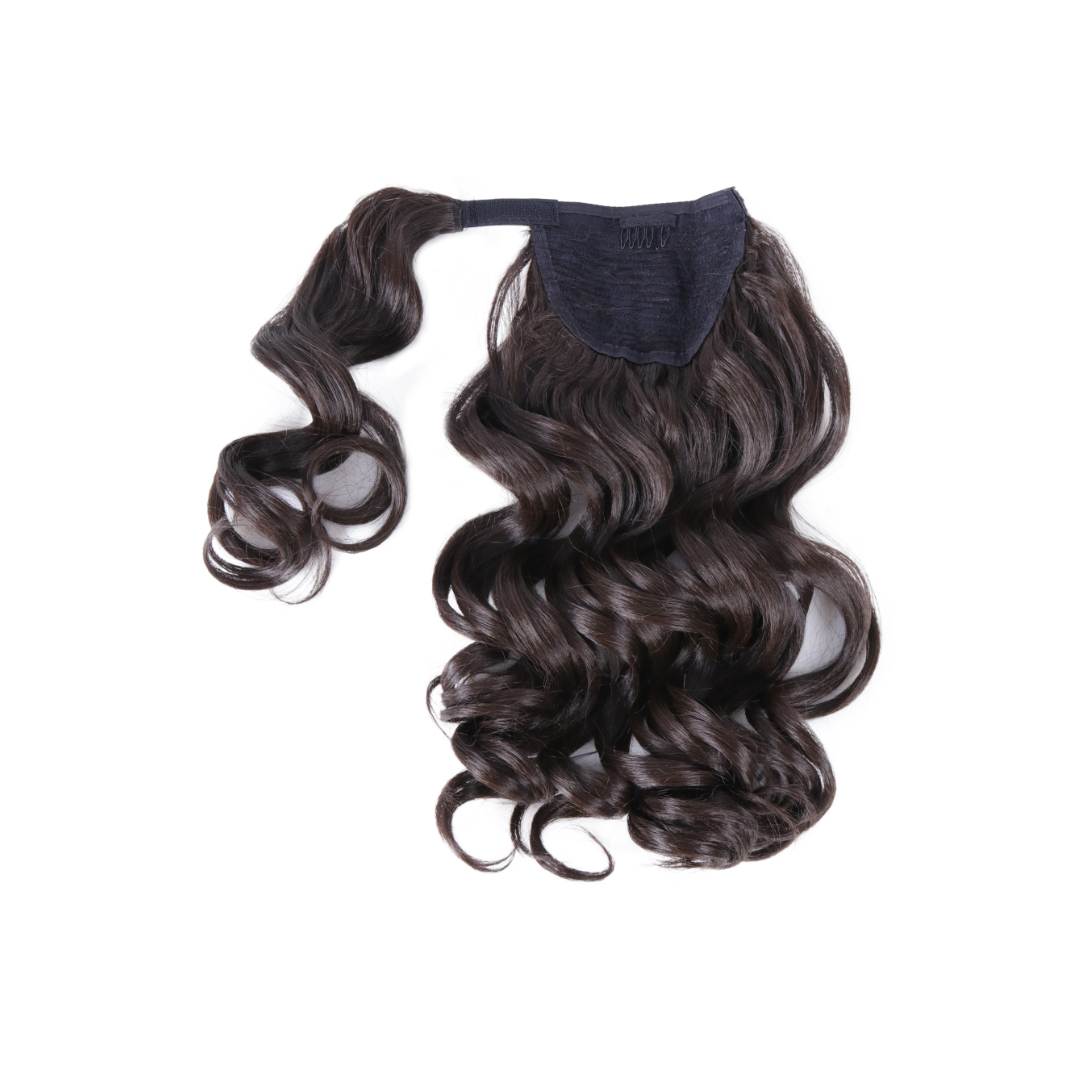 Coda con laccio laterale - Capelli ondulati 50 cm - Per un Look WOW