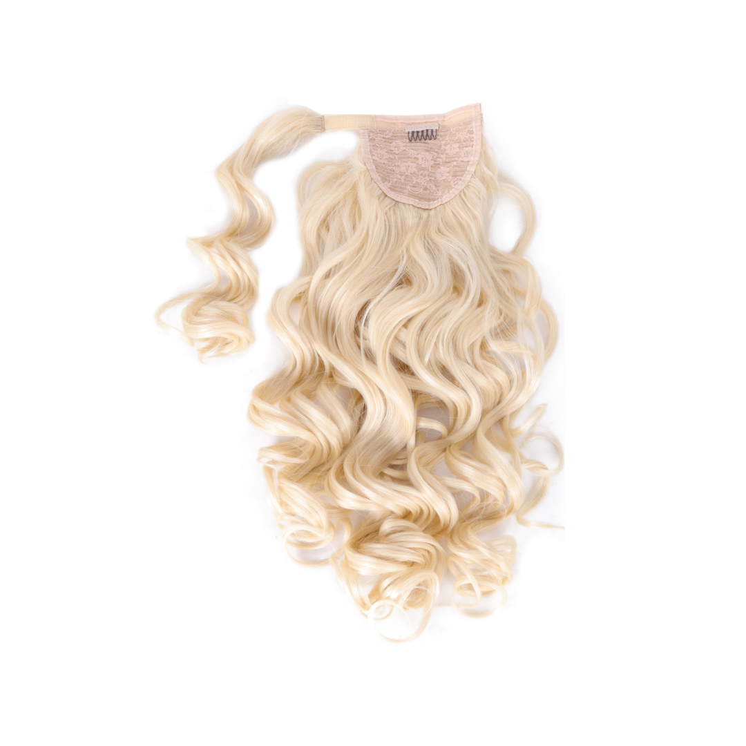 Coda con laccio laterale - Capelli ondulati 70 cm