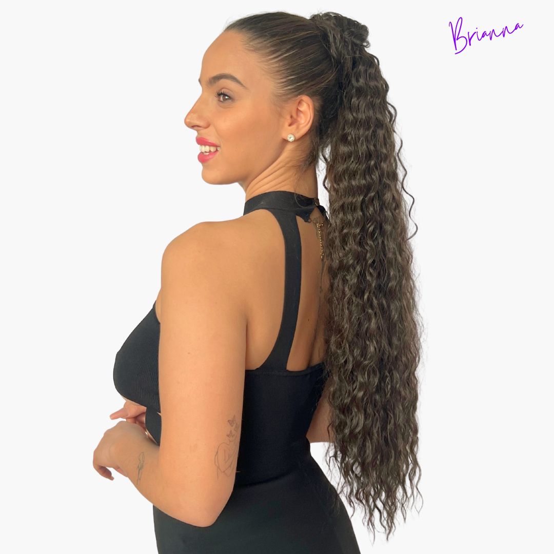 Coda di Cavallo Capelli ricci con Coulisse 70 cm - Volume e Bellezza in Pochi Minuti