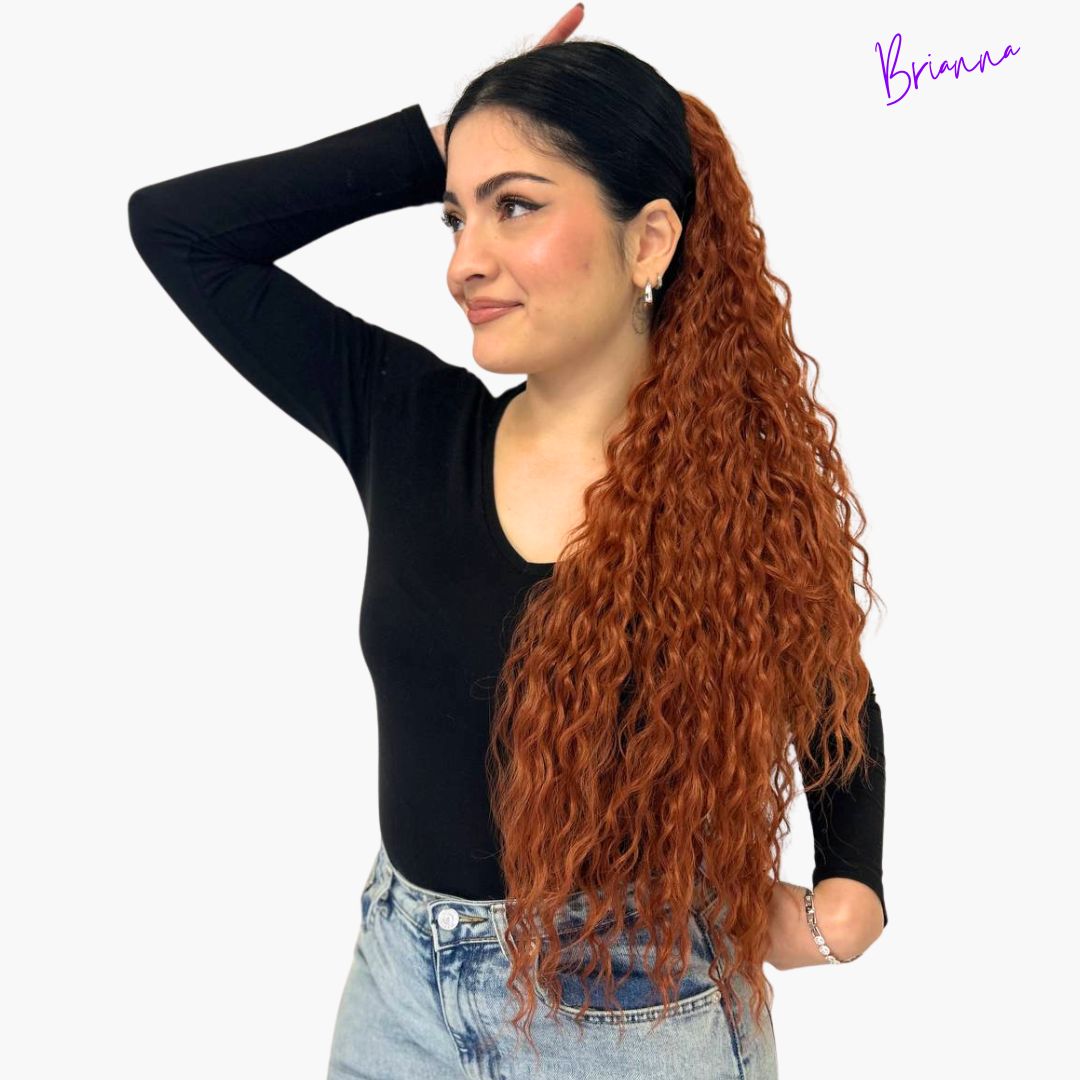 Coda di Cavallo Capelli ricci con Coulisse 70 cm - Volume e Bellezza in Pochi Minuti