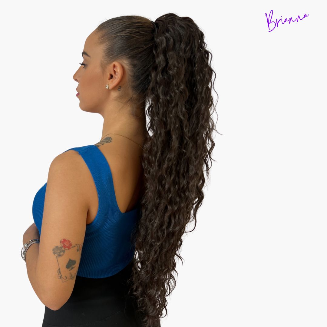Coda di Cavallo Capelli ricci con Coulisse 70 cm - Volume e Bellezza in Pochi Minuti