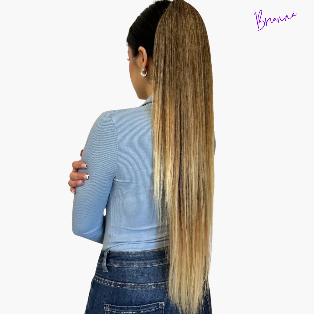 Coda di Cavallo Capelli lisci con Coulisse 70 cm - Look lungo e voluminoso
