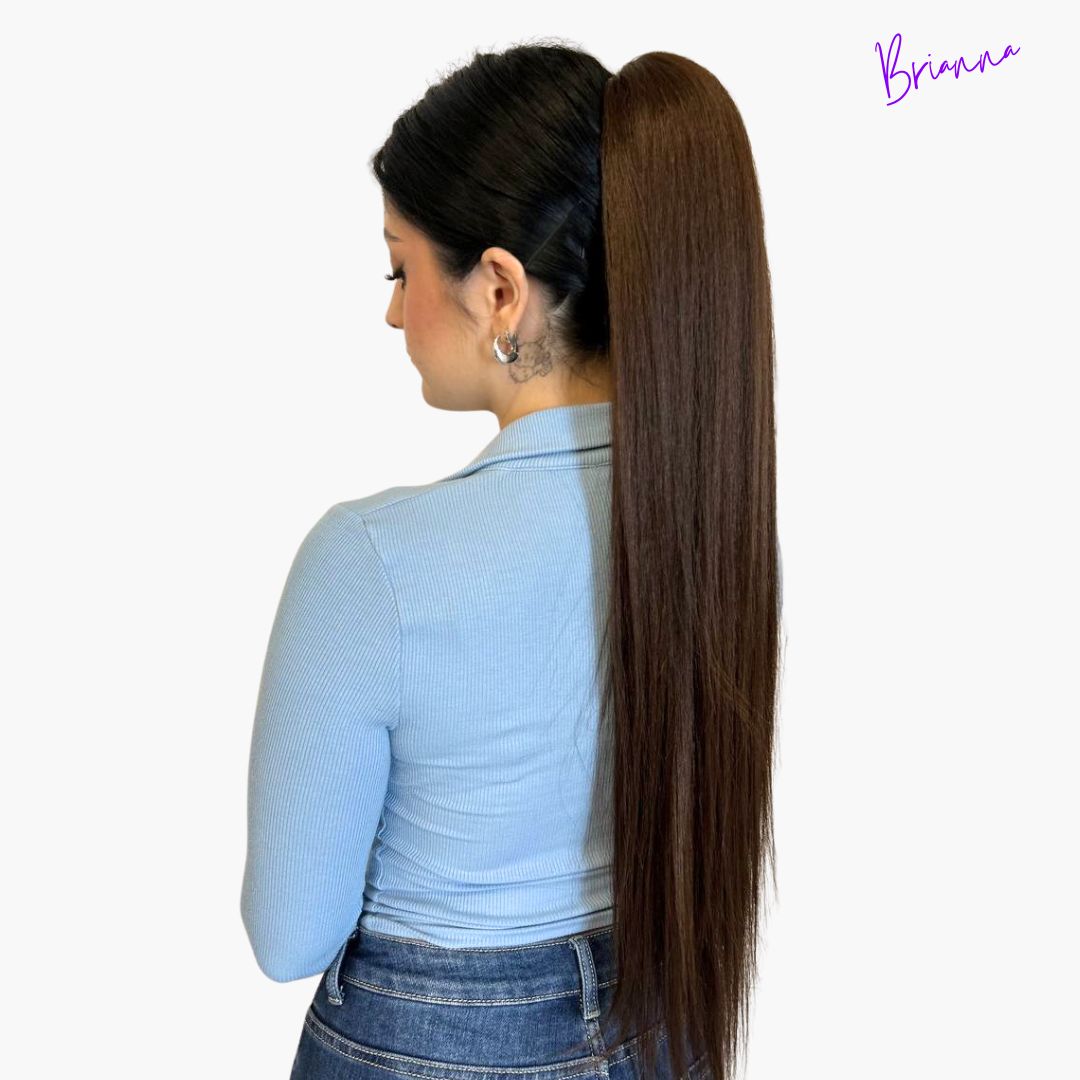 Coda di Cavallo Capelli lisci con Coulisse 70 cm - Look lungo e voluminoso