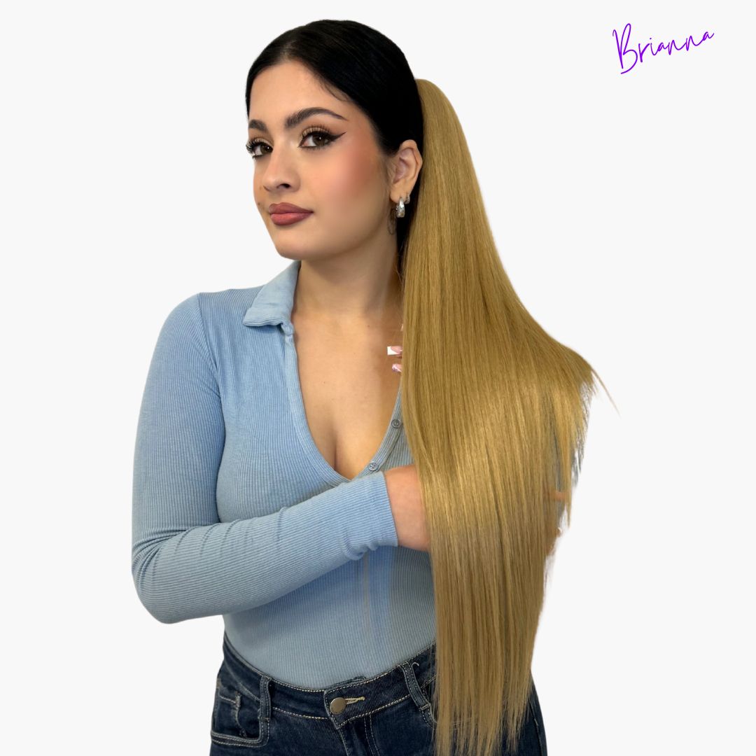Coda con laccio laterale - Capelli lisci 70 cm - Look 100% Naturale