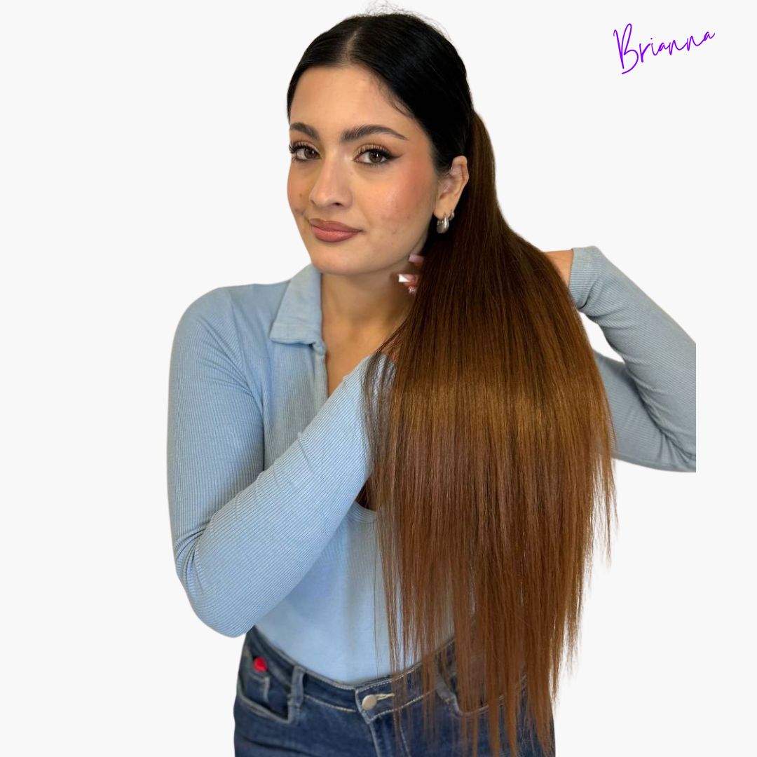 Coda con laccio laterale - Capelli lisci 70 cm - Look 100% Naturale