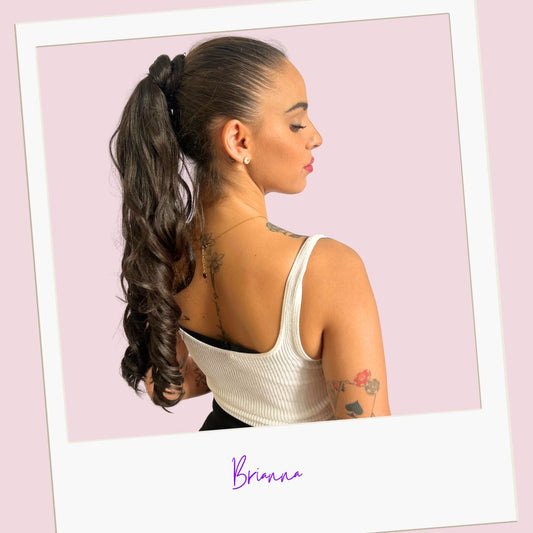Coda con laccio laterale - Capelli ondulati 50 cm - Per un Look WOW