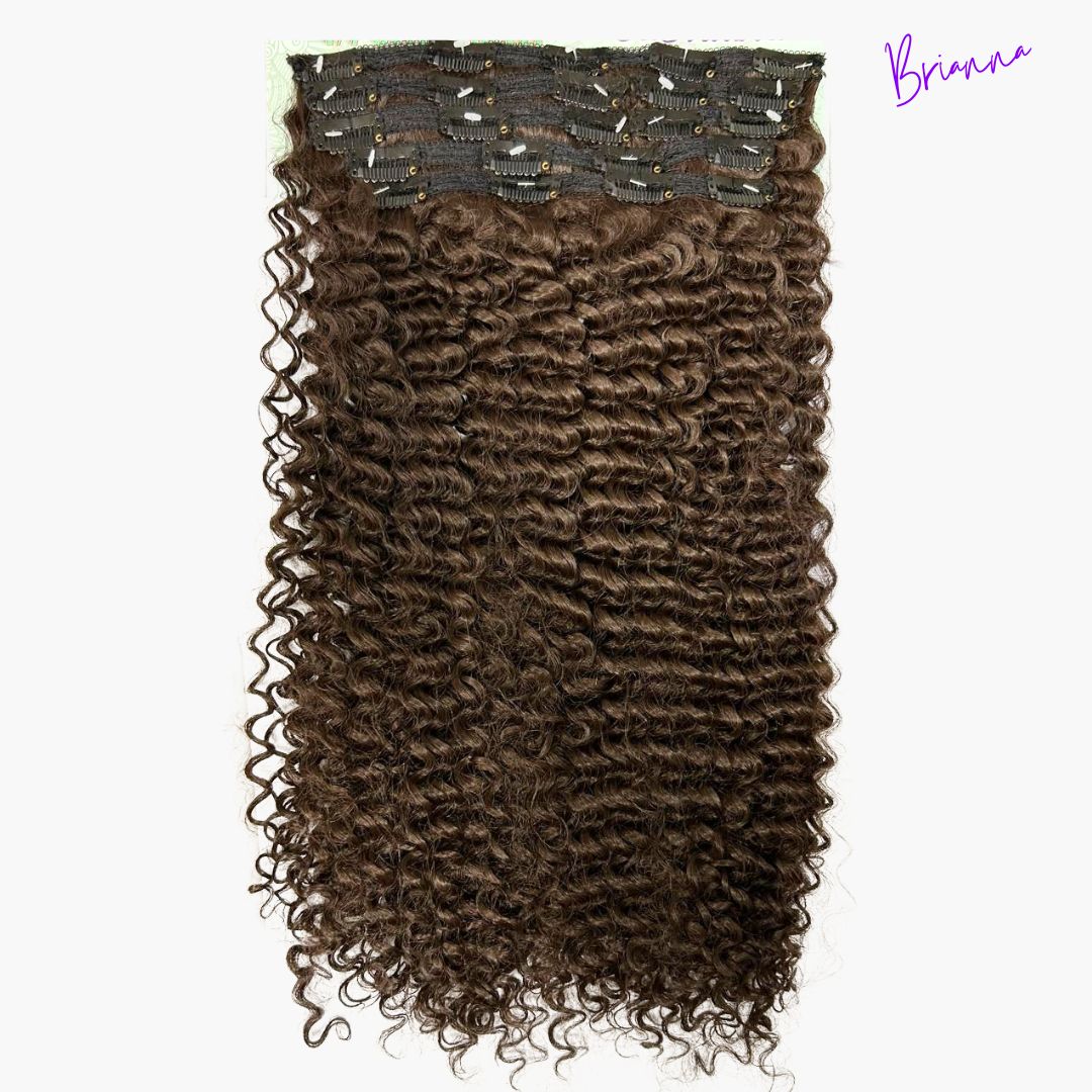 Set di Extension con Clip da 7 bande, 220gr - 60 cm - capelli ricci afro - Look esotico!
