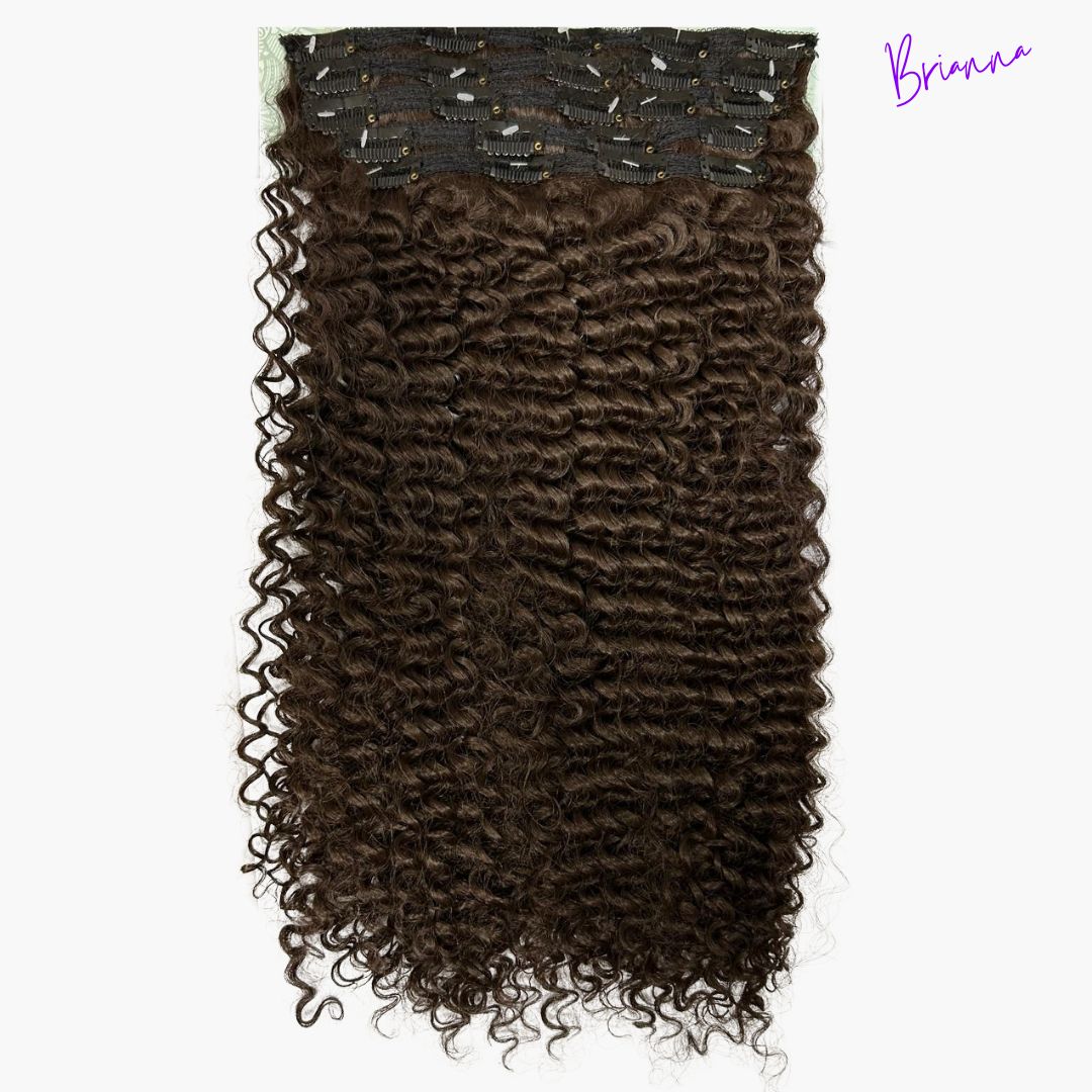 Set di Extension con Clip da 7 bande, 220gr - 60 cm - capelli ricci afro - Look esotico!