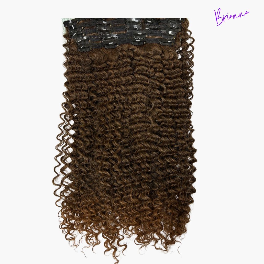 Set di Extension con Clip da 7 bande, 220gr - 60 cm - capelli ricci afro - Look esotico!