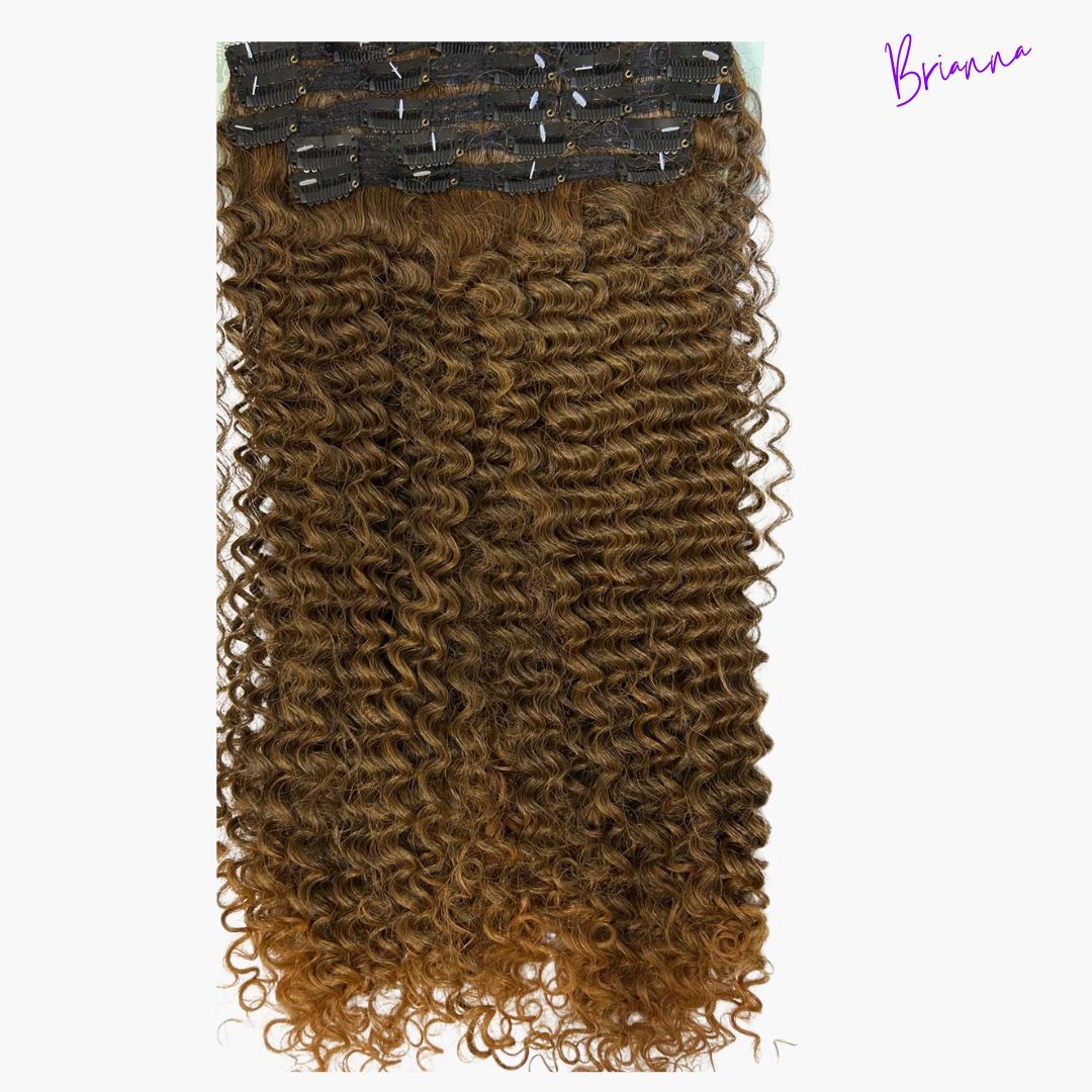 Set di Extension con Clip da 7 bande, 220gr - 60 cm - capelli ricci afro - Look esotico!