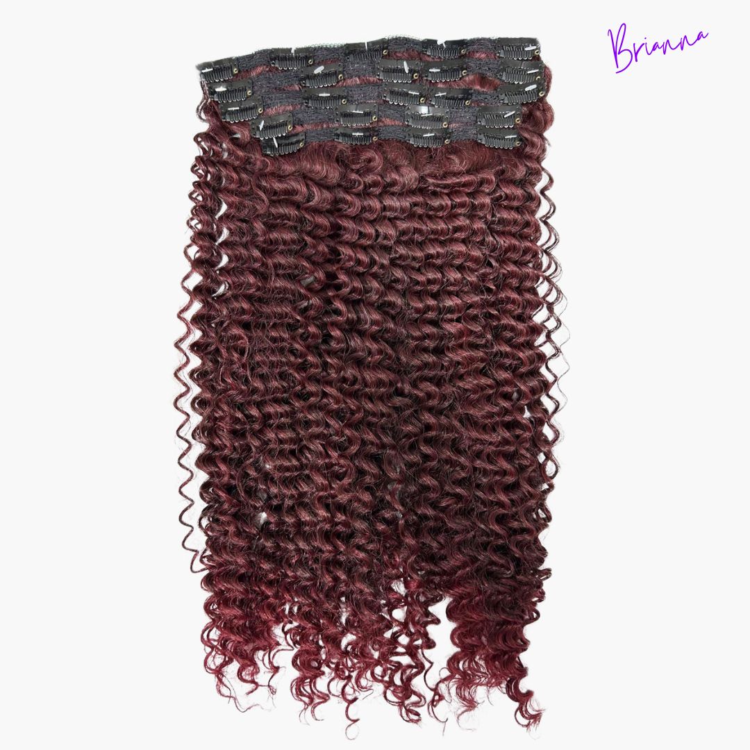 Set di Extension con Clip da 7 bande, 220gr - 60 cm - capelli ricci afro - Look esotico!