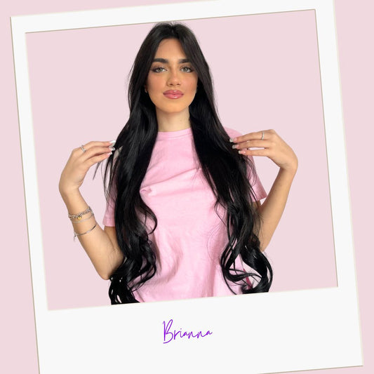 Extension con Filo Invisibile di Capelli Ondulati da 65cm – Look Veloce e Accattivante