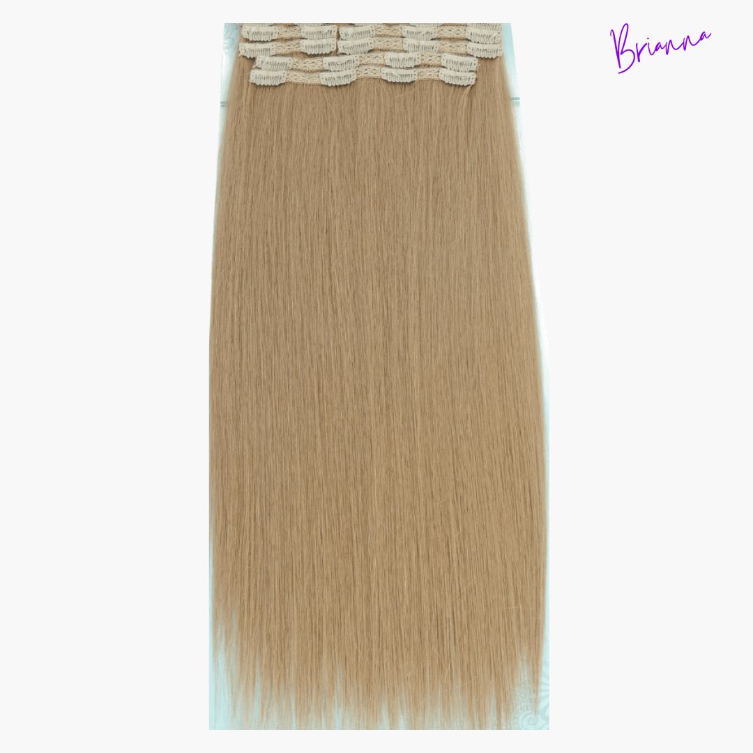 Set di Extension con Clip da 7 bande, 220gr - 60 cm - capelli lisci- Look Impeccabile in Pochi Minuti