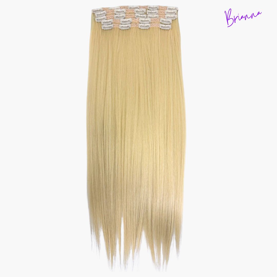 Set di Extension con Clip da 7 bande, 220gr - 60 cm - capelli lisci- Look Impeccabile in Pochi Minuti