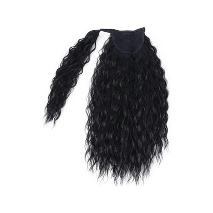 Coda con laccio laterale - Capelli ricci 50 cm - Stile esotico
