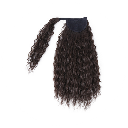 Coda con laccio laterale - Capelli ricci 50 cm - Stile esotico