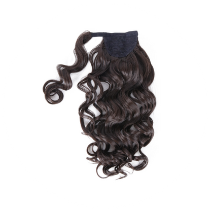 Coda con laccio laterale - Capelli ondulati 70 cm
