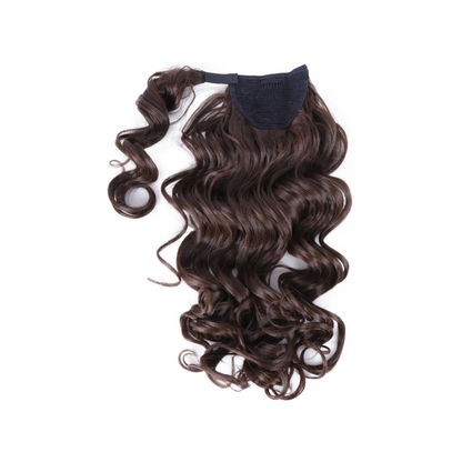 Coda con laccio laterale - Capelli ondulati 70 cm