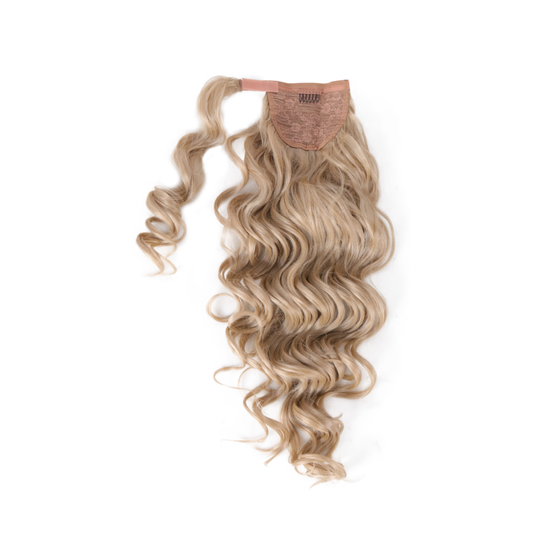 Coda con laccio laterale - Capelli ondulati 70 cm