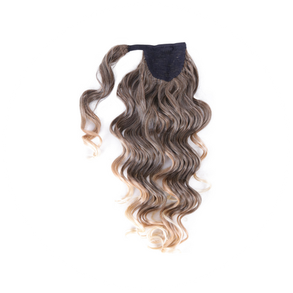 Coda con laccio laterale - Capelli ondulati 70 cm