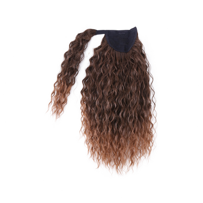 Coda con laccio laterale - Capelli ricci 50 cm - Stile esotico