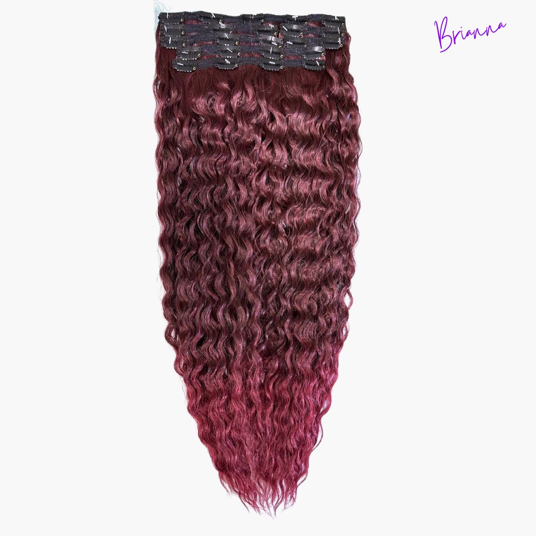 Set di Extension con Clip da 7 bande, 220gr - 60 cm - capelli mossi - Look Impeccabile in Pochi Minuti