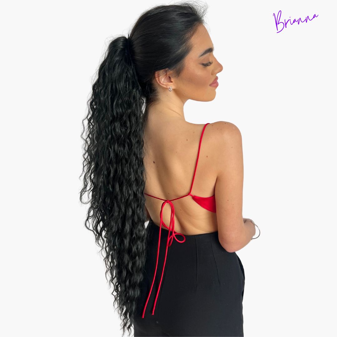 Coda di Cavallo Capelli ricci con Coulisse 70 cm - Volume e Bellezza in Pochi Minuti
