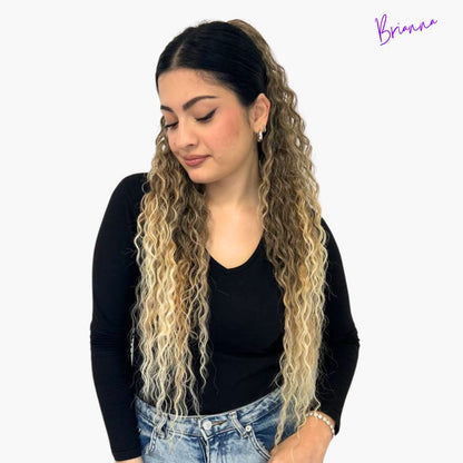 Coda con laccio laterale - Capelli ricci 70 cm -
