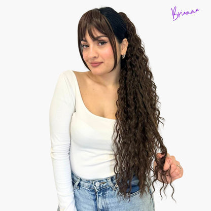 Coda con laccio laterale - Capelli ricci 70 cm -