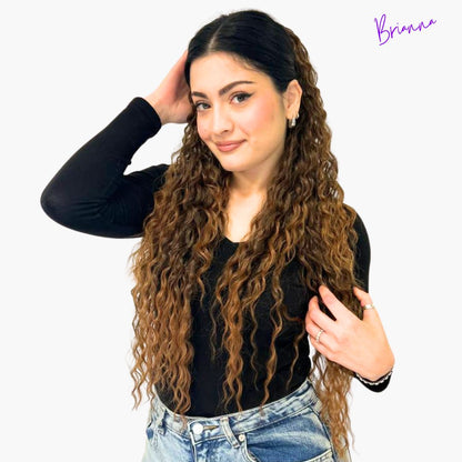 Coda con laccio laterale - Capelli ricci 70 cm -