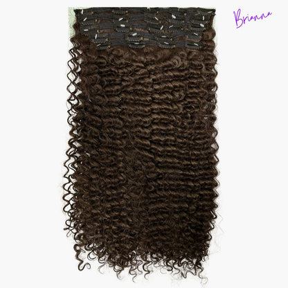 Set di Extension con Clip da 7 bande, 220gr - 60 cm - capelli ricci afro - Look esotico!