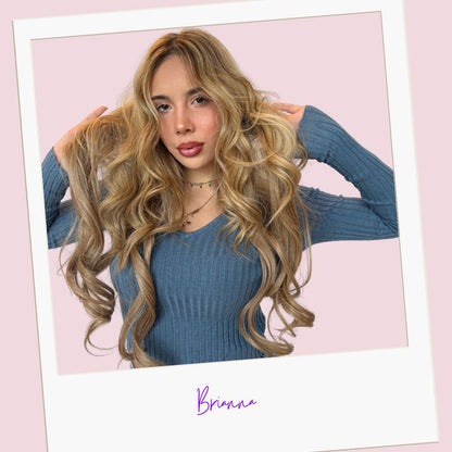 Extension con Filo Invisibile di Capelli Ondulati da 50cm – Look Naturale e Voluminoso