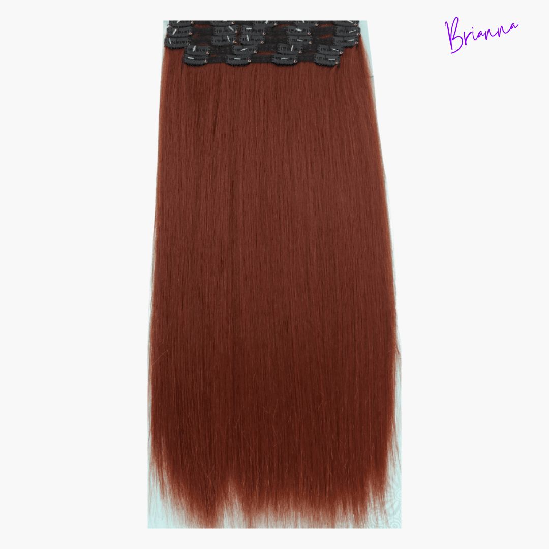 Set di Extension con Clip da 7 bande, 220gr - 60 cm - capelli lisci- Look Impeccabile in Pochi Minuti