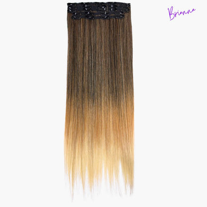 Set di Extension con Clip da 7 bande, 220gr - 60 cm - capelli lisci- Look Impeccabile in Pochi Minuti