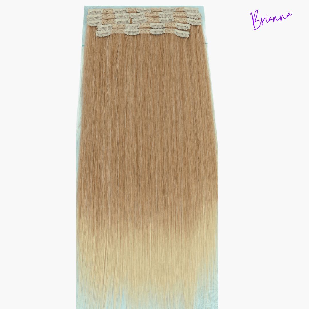 Set di Extension con Clip da 7 bande, 220gr - 60 cm - capelli lisci- Look Impeccabile in Pochi Minuti