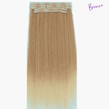 Set di Extension con Clip da 7 bande, 220gr - 60 cm - capelli lisci- Look Impeccabile in Pochi Minuti