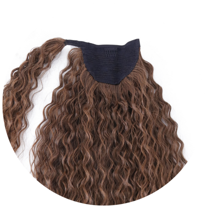 Coda con laccio laterale - Capelli ricci 70 cm -