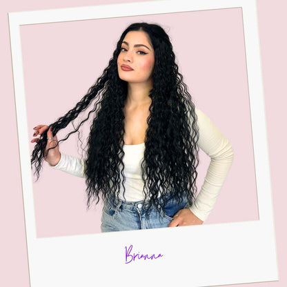 Set di Extension con Clip da 7 bande, 220gr - 60 cm - capelli mossi - Look Impeccabile in Pochi Minuti